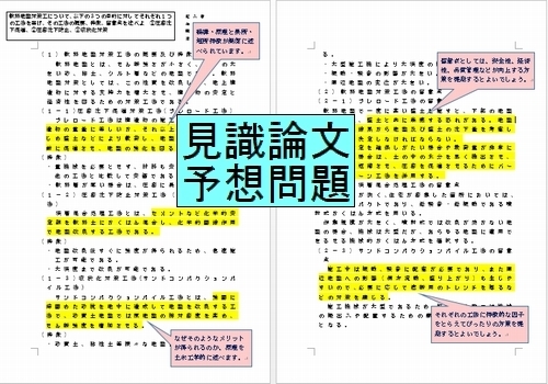 見識論文　予想問題解答